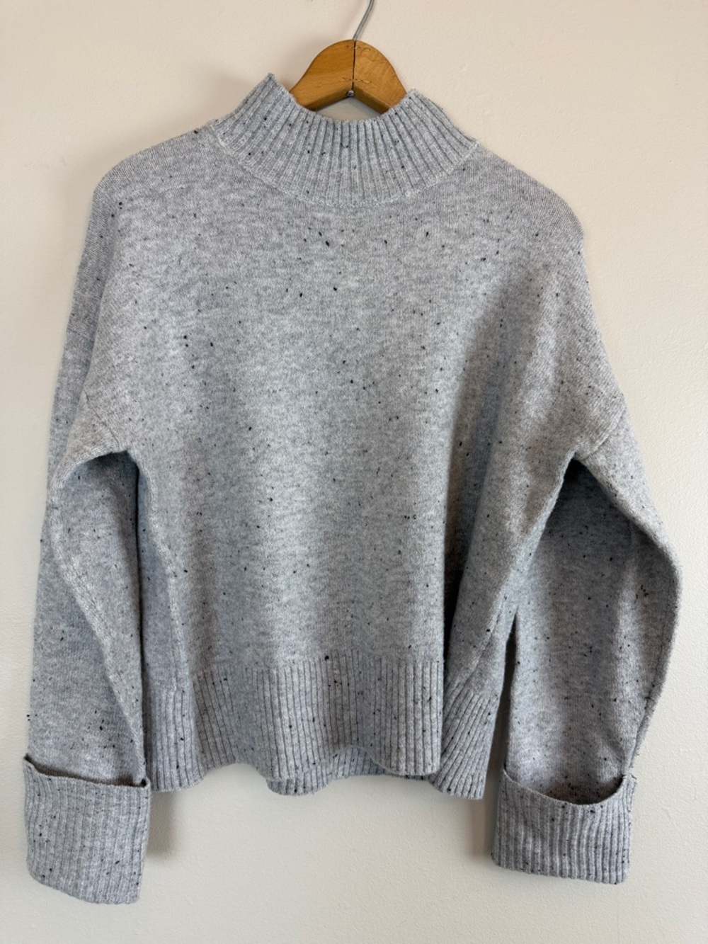 Retrology Misty Melange Combo Gray Turtleneck Sweater Women’s Large